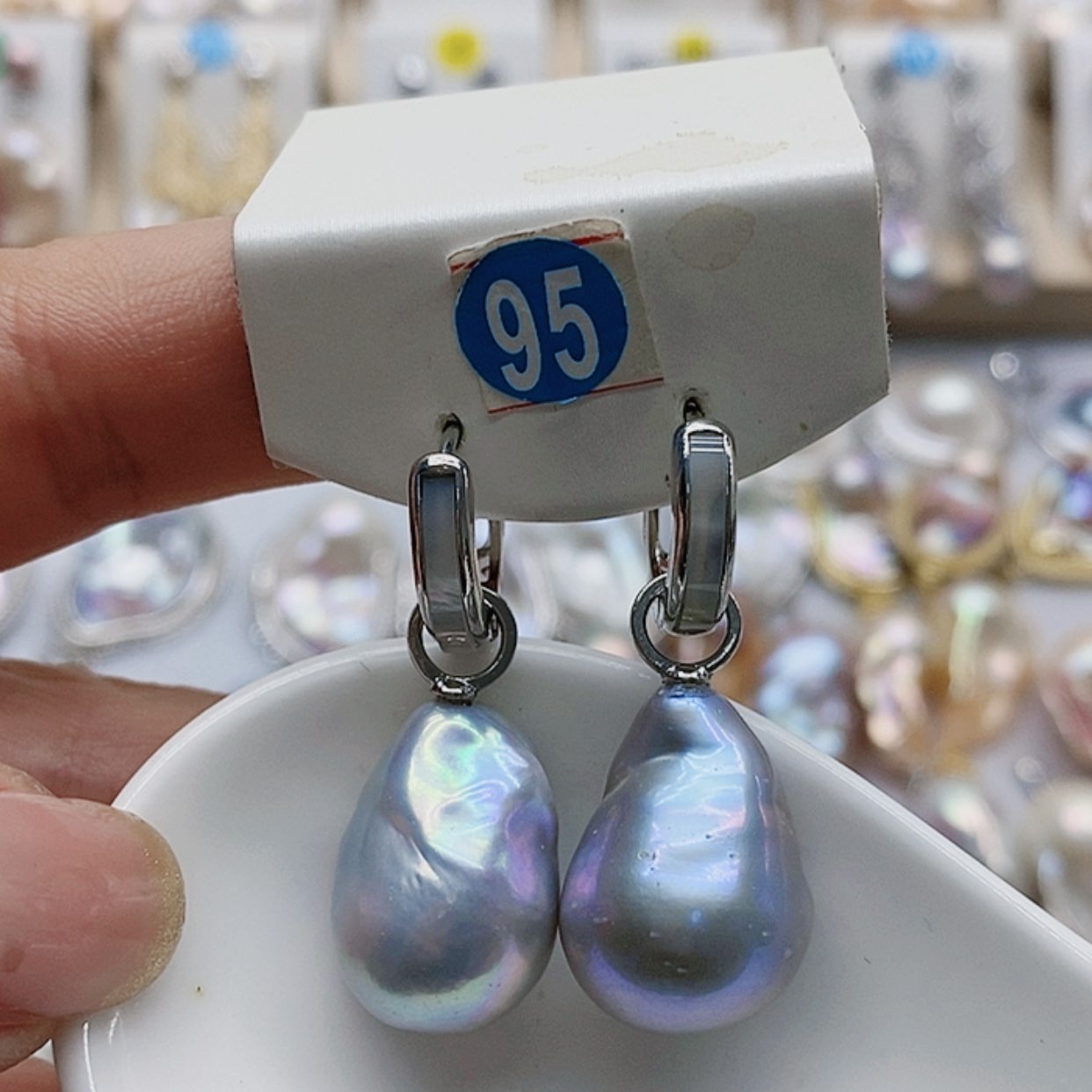 【闪购商品】淡水珍珠耳饰银S925镶嵌