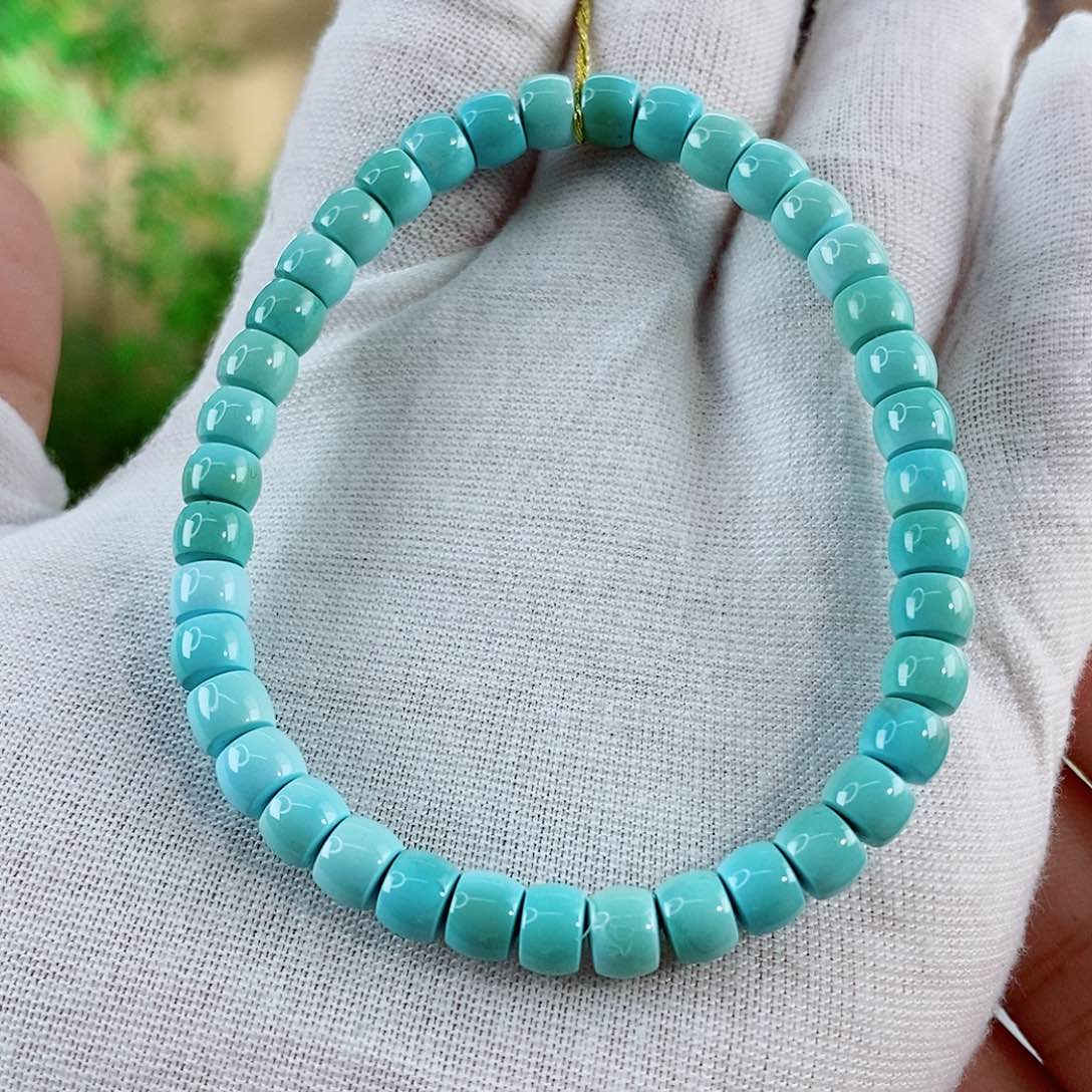 绿松石珠宝奇石未镶嵌5.8mm+