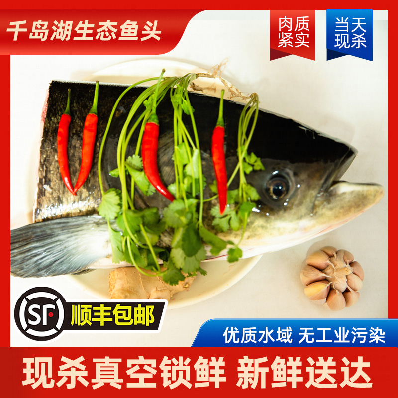 【鲜鱼头】千岛湖胖头鱼大头鱼-大鱼头3斤5斤新鲜营养煲汤剁椒鱼头现杀顺丰发货