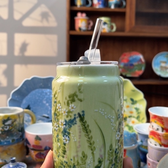 杯全手工手绘景德镇高温瓷