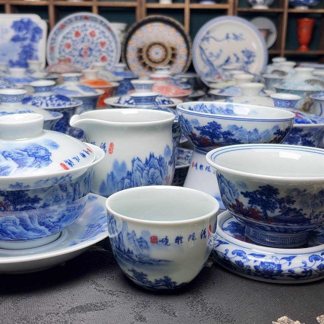 秦*生景德镇套装8个客杯一套