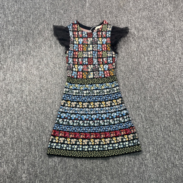 99新 Valentino/华伦天奴 52946/多色花卉满印无袖连衣裙/XS码