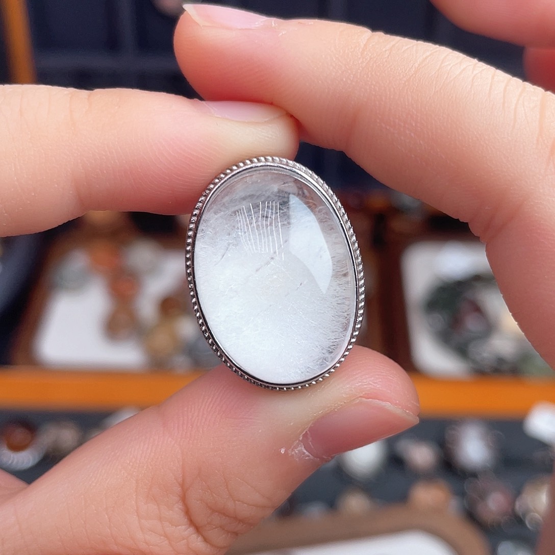 水晶颈饰银S925镶嵌运****选