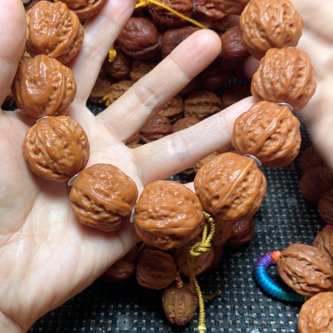 忍***行桃核手串方墩手串