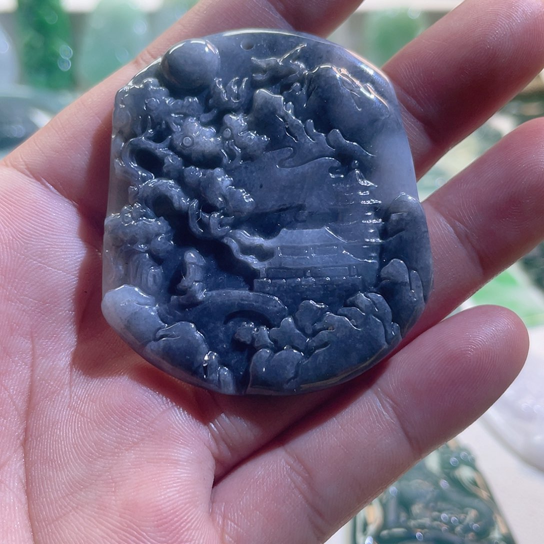 翡翠颈饰未镶嵌翡翠挂件