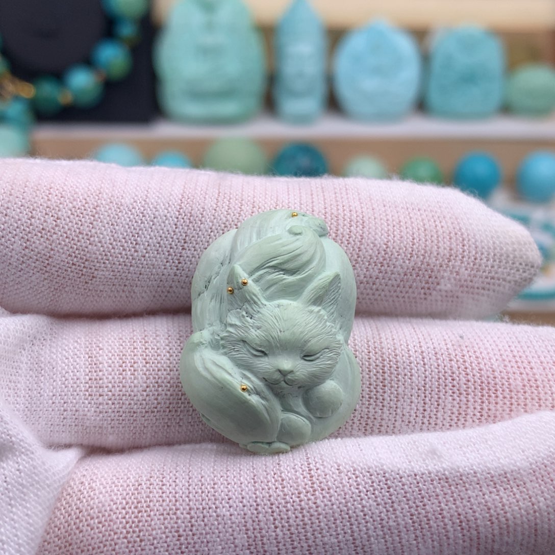 未镶嵌绿松石珠宝奇石20.3mm