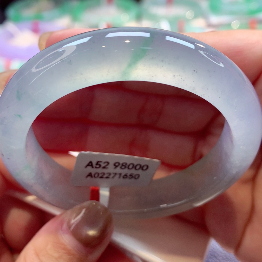 未镶嵌手镯翡翠冰乌鸡炸光2号11