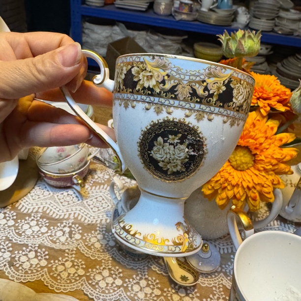 骨瓷高脚杯子瑕疵款