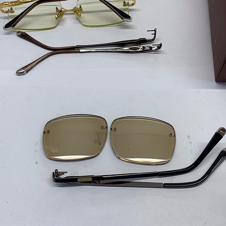 轻***）无框款黄底料高货冰糖色护目镜