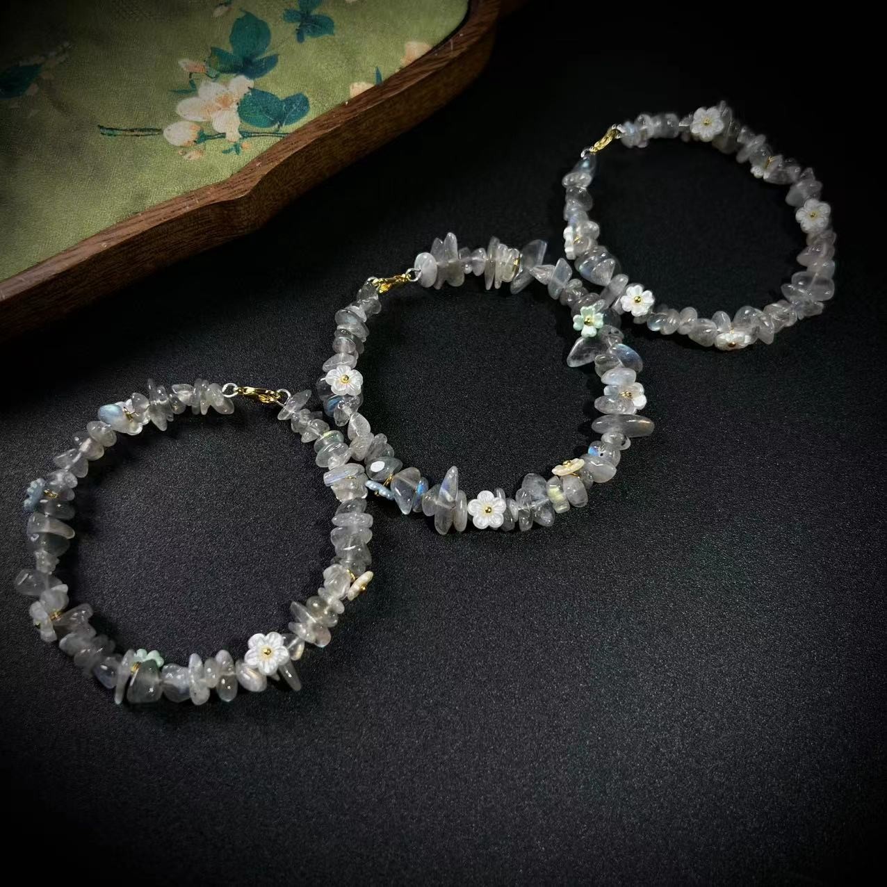 S4058【貝勒爺】月光石/碎石/手环【多样性发其一】