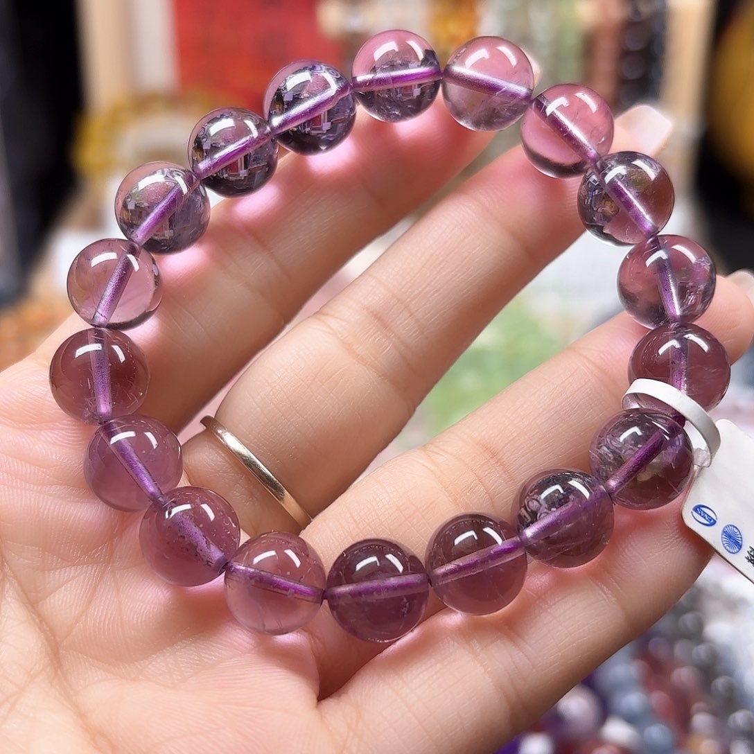 水晶手链未镶嵌巴西紫水11.2