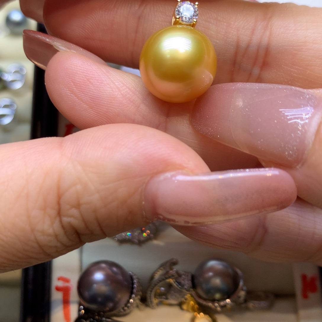 颈饰银S925镶嵌海水珍珠