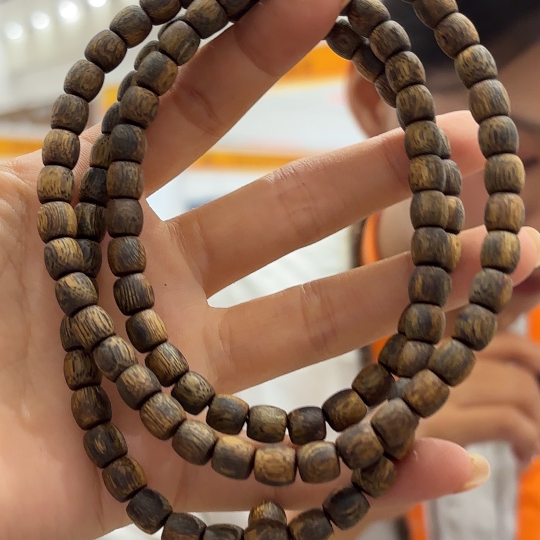 沉香手串奇楠沉香07鼓珠多圈23克➕