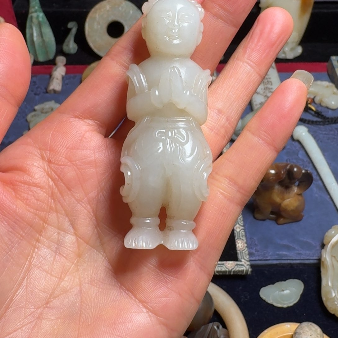 和田玉（糖玉）挂件未镶嵌康**瓶