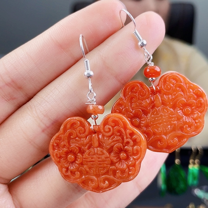 翡翠耳饰未镶嵌饰品