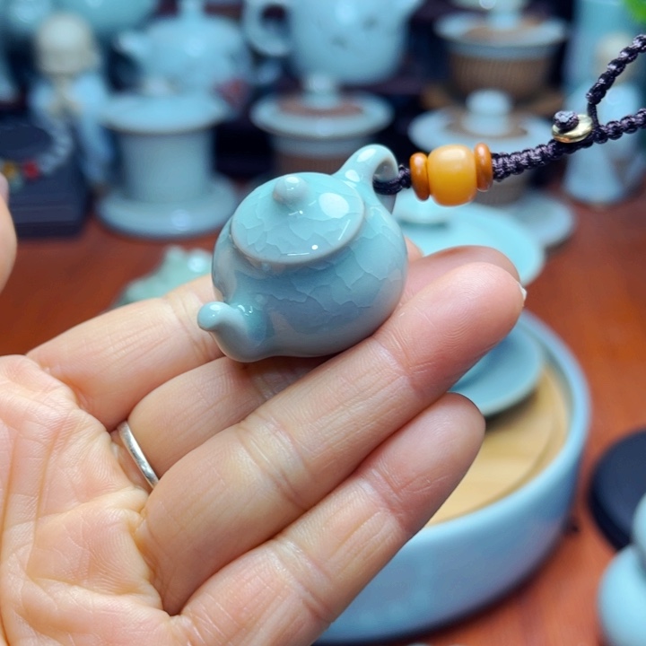 【闪购商品】汝瓷原产地，单壶，套盒，摆件