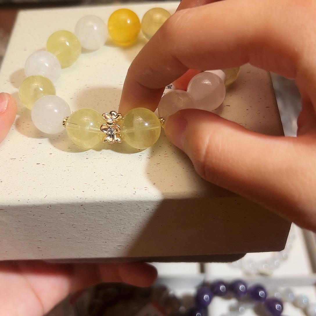 合金手链烟晶黄阿塞