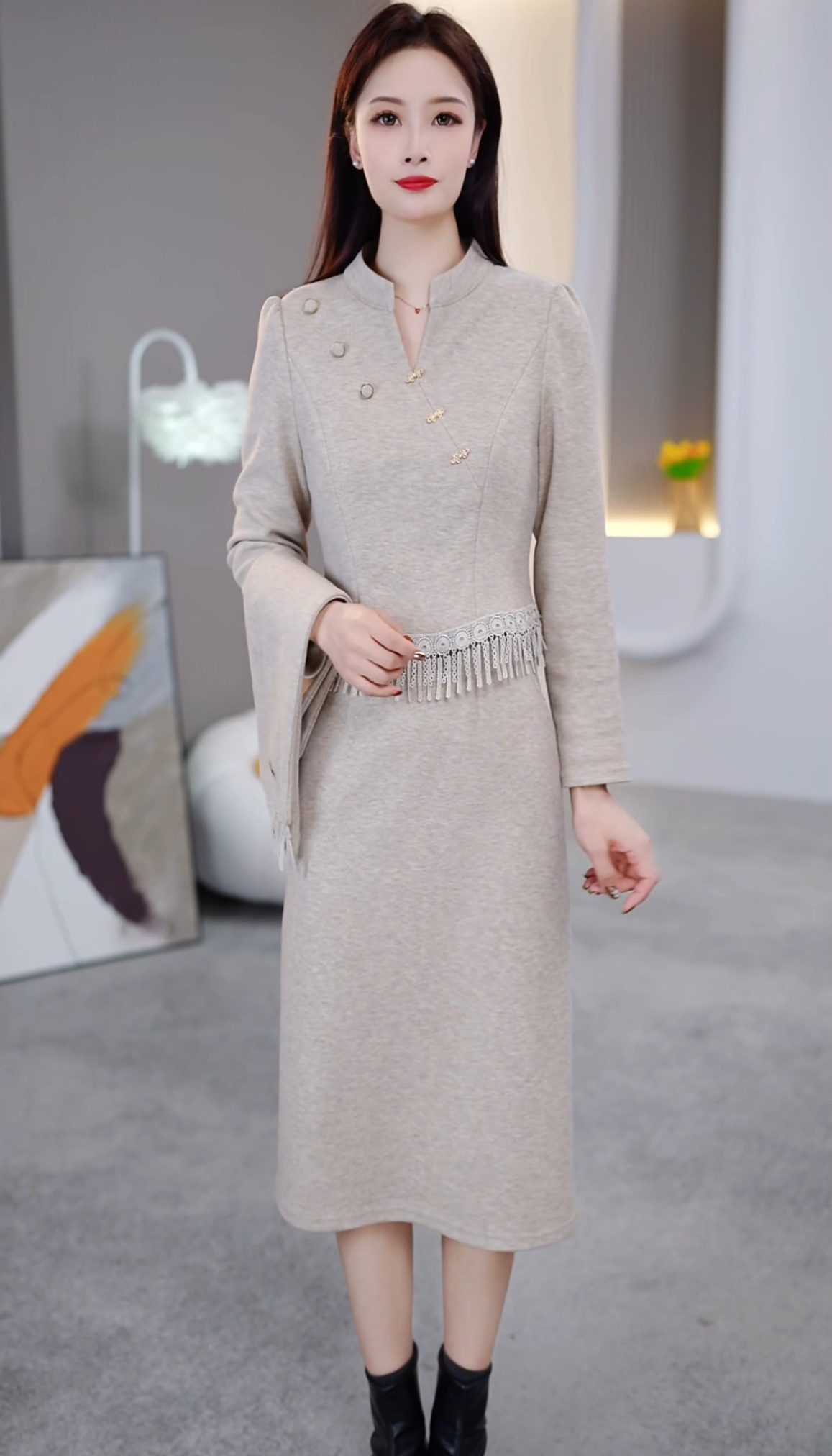 [依铭服饰] KK262#2025 百搭 时尚 显瘦 修身 气质 连衣裙