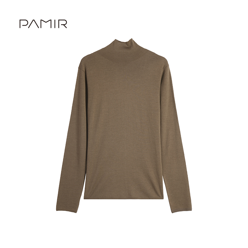 PAMIR秋冬新款女半高领精纺羊毛长袖针织衫 PZ546