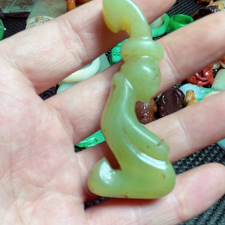 白玉菩提吊坠漂亮