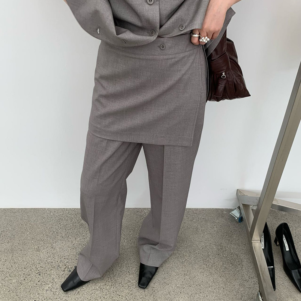 【清】NO退换ONEXH·2025秋季高级感屁帘西裤气质韩系显瘦直筒裤长裤