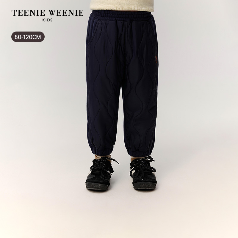 TeenieWeenieBaby小熊童装25秋冬休闲百搭加绒夹棉裤T0TM254T24B