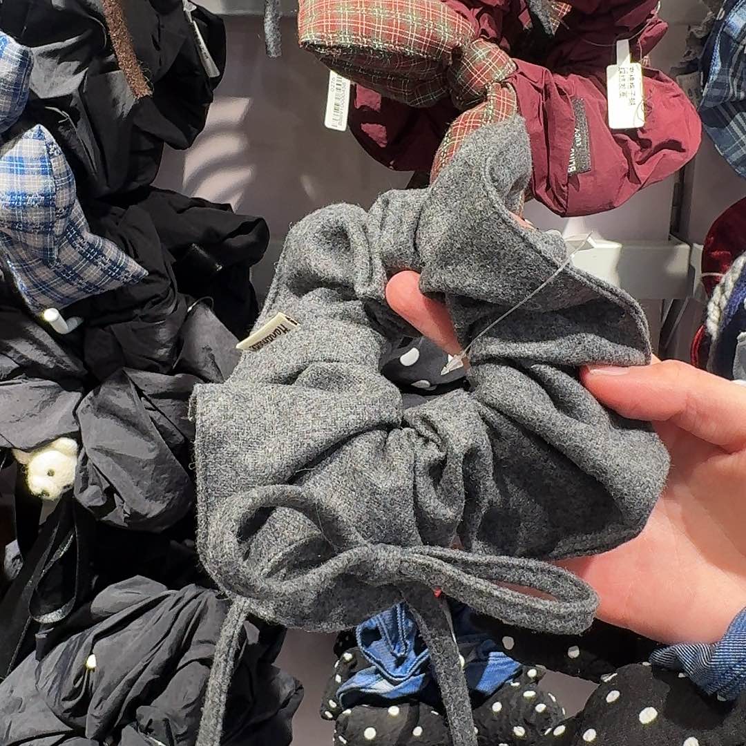 非金属灰色蝴蝶结发圈