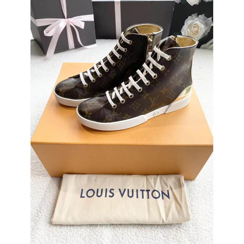 未使用 LouisVuitton/路易威登  cc988 老花满印高帮板鞋 37码