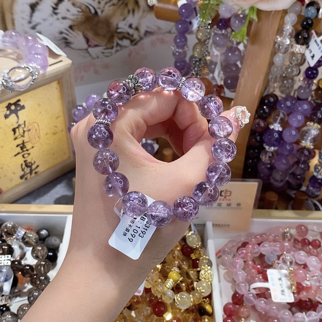 水晶手串未镶嵌G3193单圈颜色微差