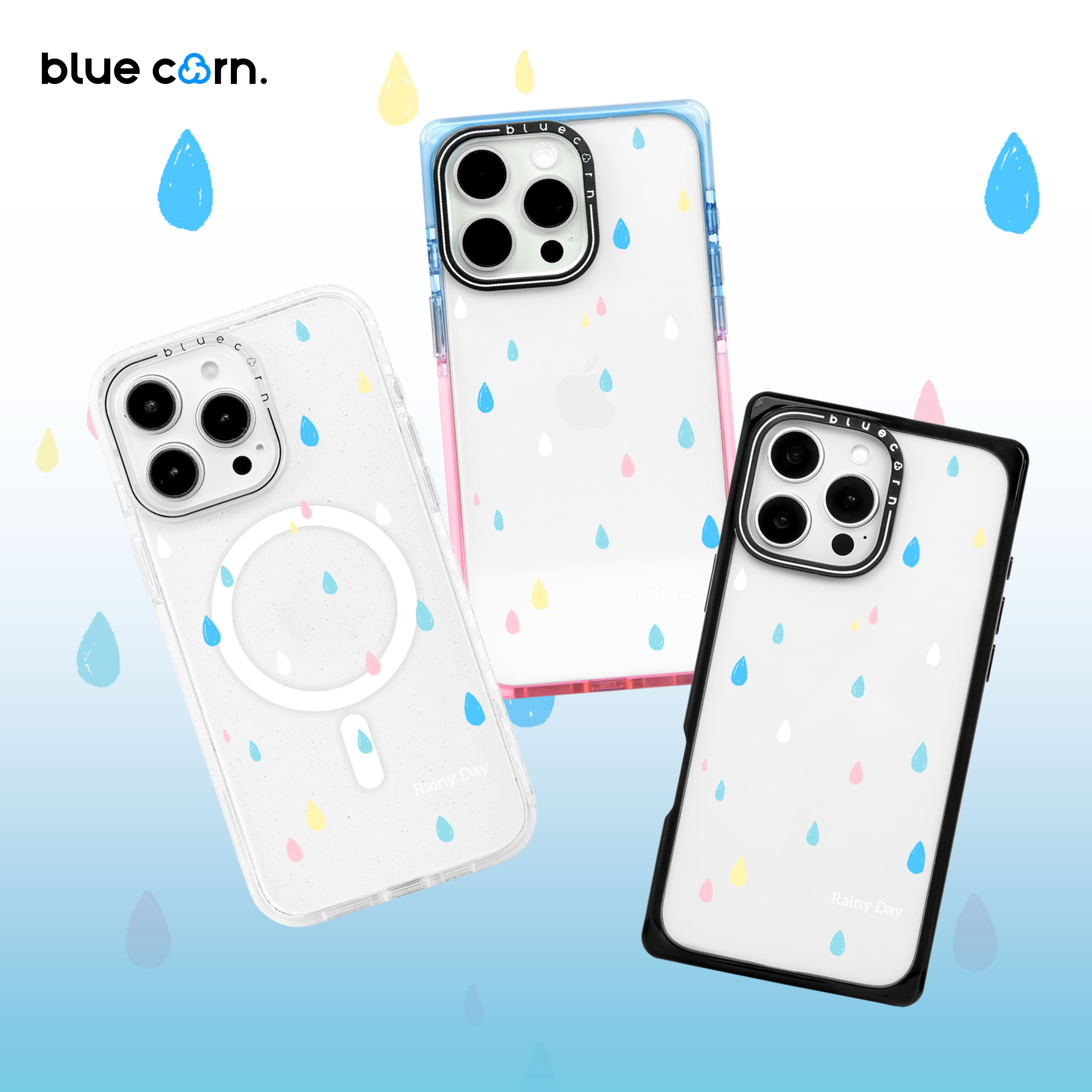 Bluecorn原创款雨滴 适用于苹果iPhone16/15/14/ProMax磁吸手机壳
