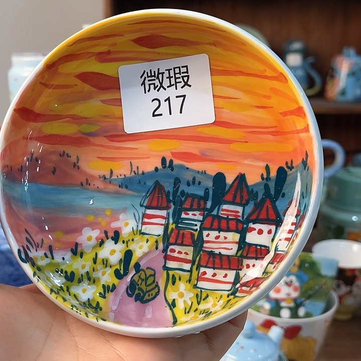 陶霜景德镇釉下手绘陶瓷 