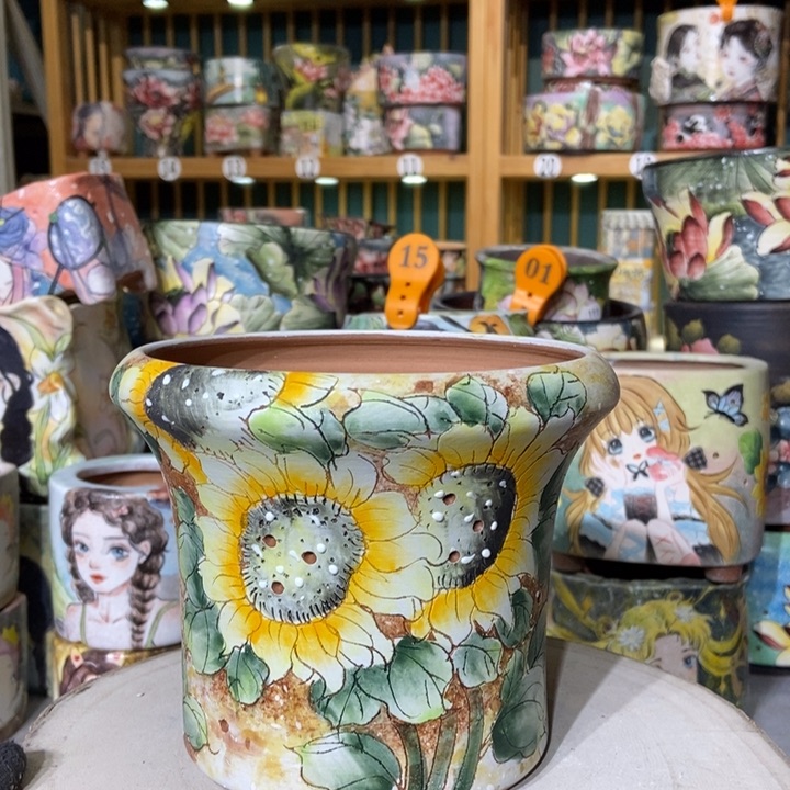 红陶李*景德镇艺术手绘作品
