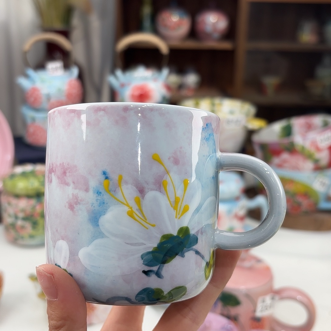 瓷片景德镇手绘高温釉下彩陶瓷茶具