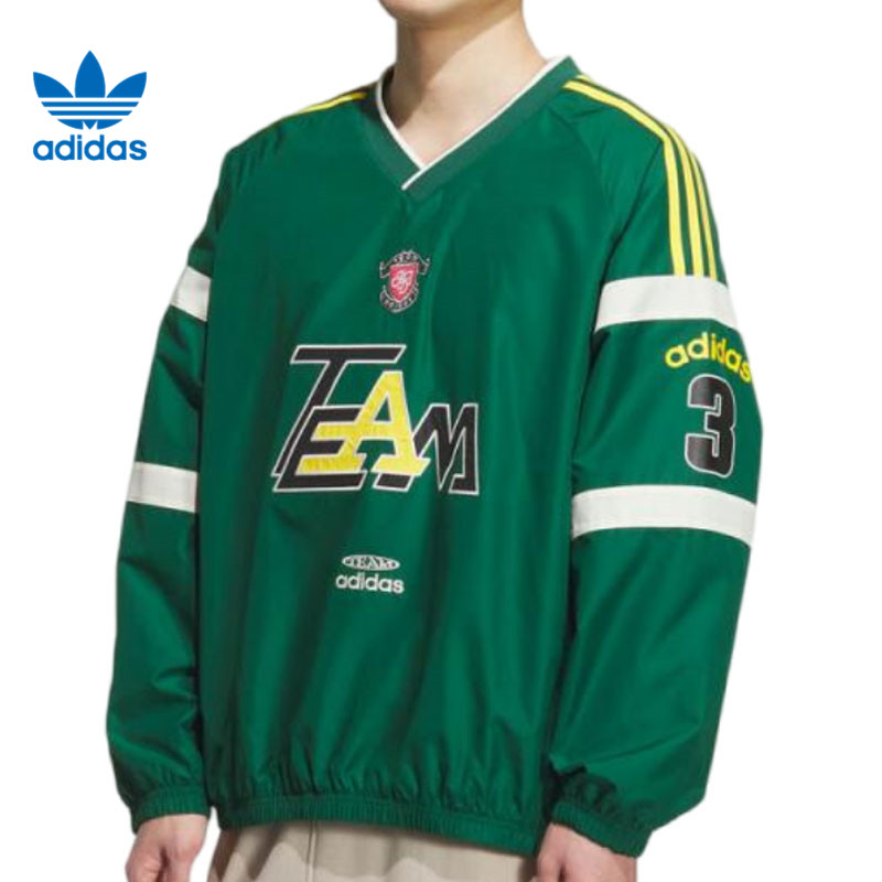 adidas阿迪达斯【环*】三叶草男子运动休闲长袖T恤KC0113