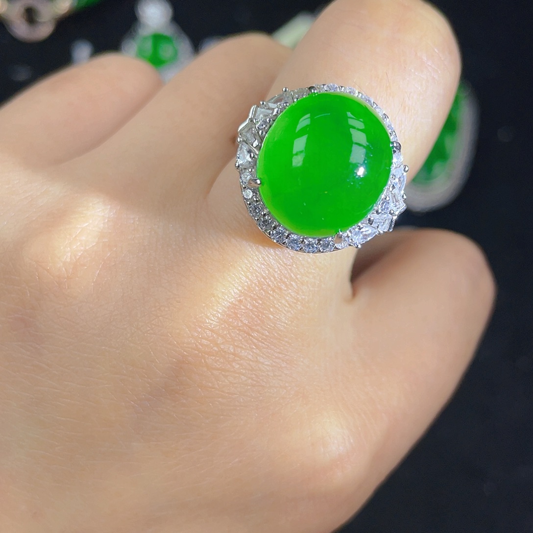 翡翠吊坠(不含链)银S925镶嵌