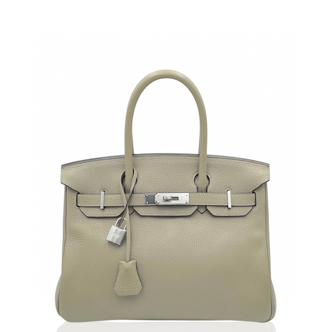 95新 Hermes/爱马仕 birkin 30 X togo Q1 鼠尾草绿0219m8