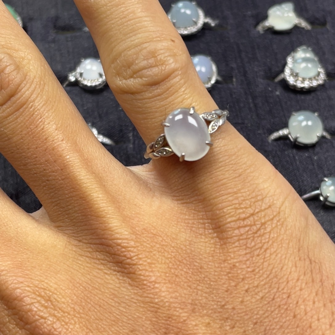 翡翠银S925镶嵌戒指