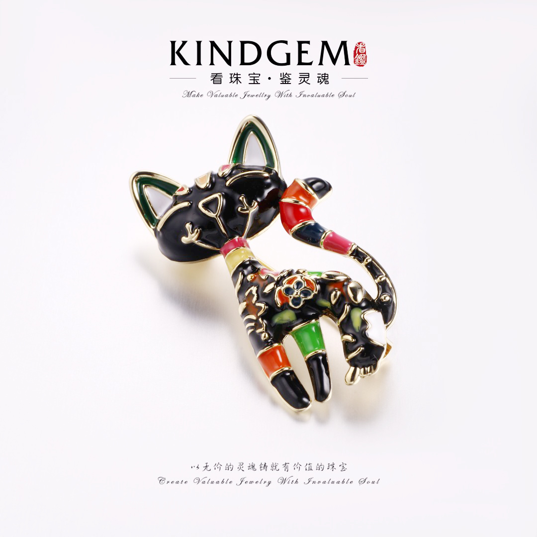 铜合金珐琅胸针 精致简约轻奢高级感时尚百搭胸针 C-32836