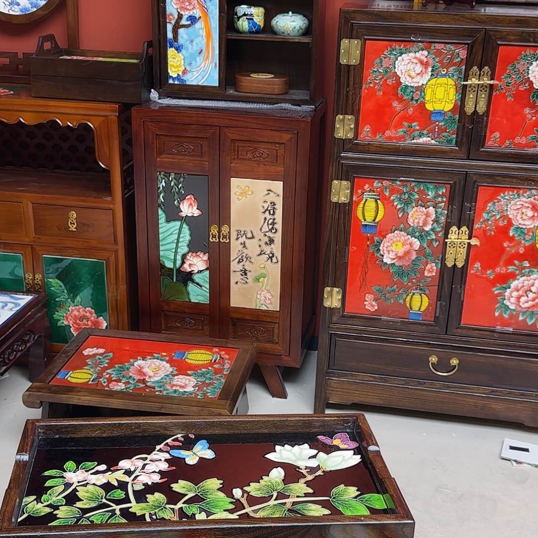 陶瓷水**姗23×43茶盘画片未选