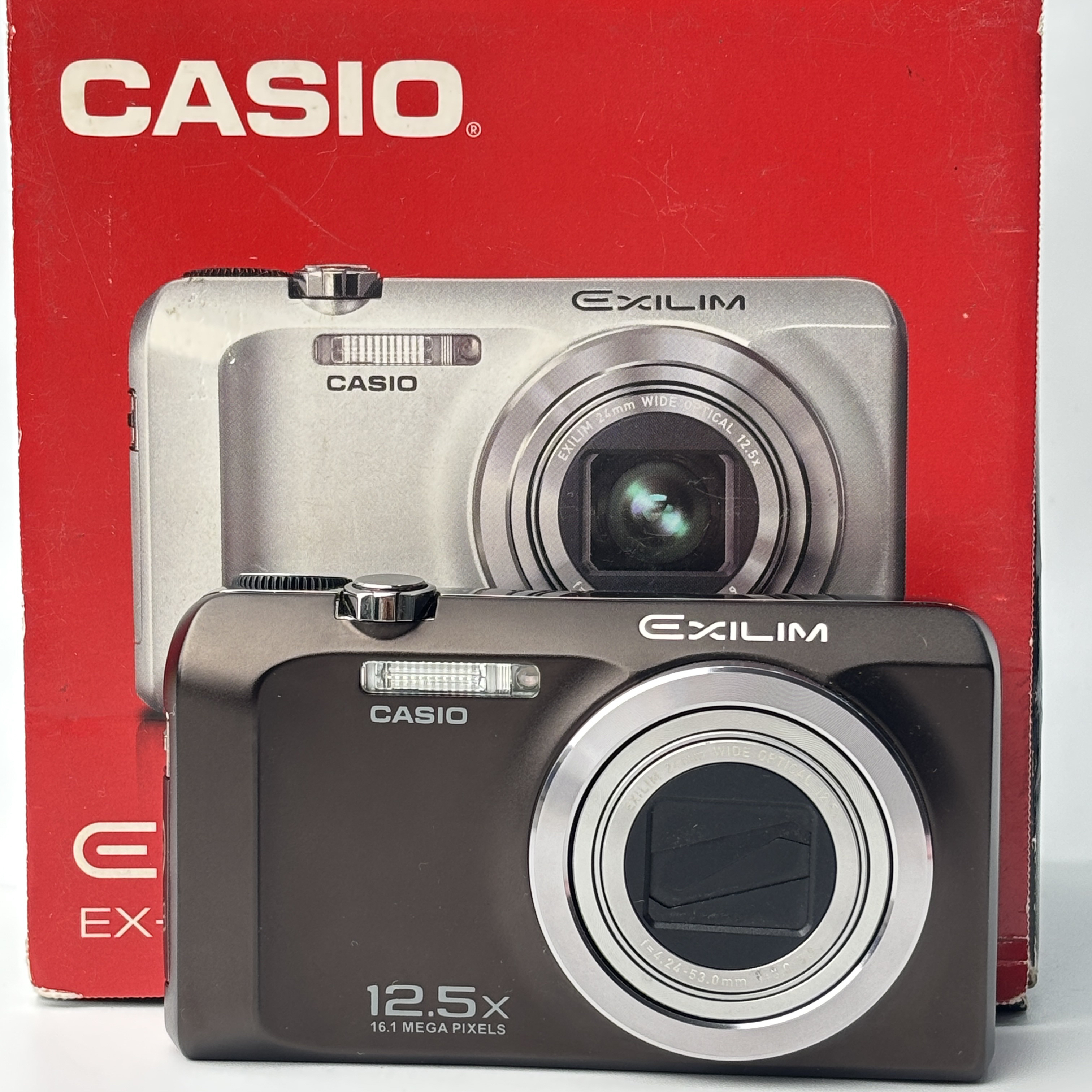 95新 Casio/卡西欧 h35棕色原盒1610万像素12.5倍变焦复古ccd相机