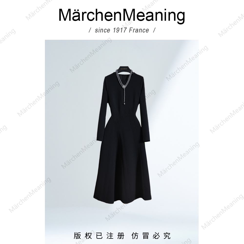 MärchenMeaning显瘦气质优雅时尚修身设计师连衣裙新年款（赵）