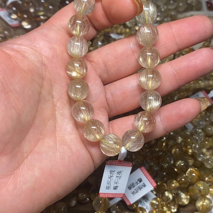 午***部发晶手链未镶嵌天然发晶