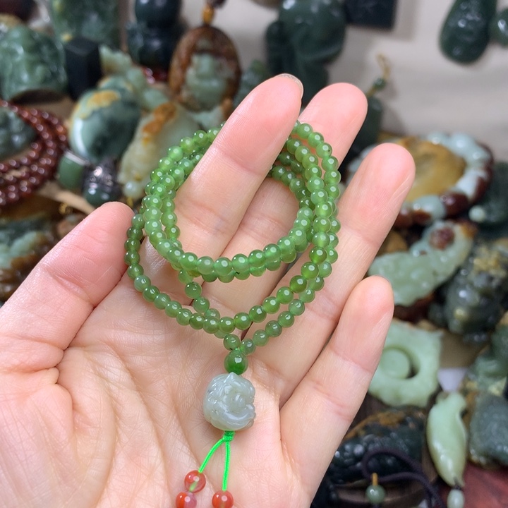 和田玉（碧玉）手链未镶嵌