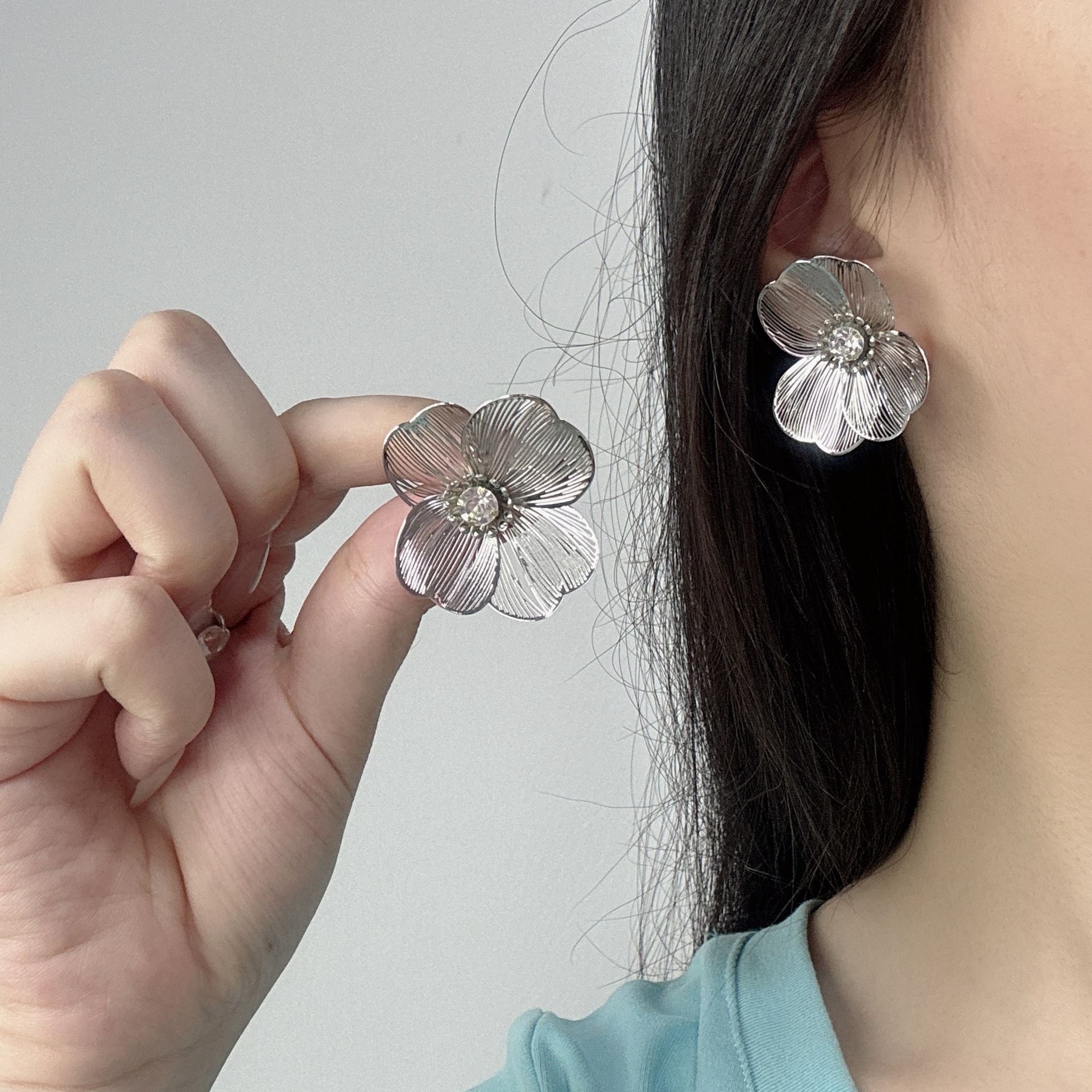 合金耳饰 【古米】1/44时尚精致轻奢简约金色耳环耳扣气质耳钉