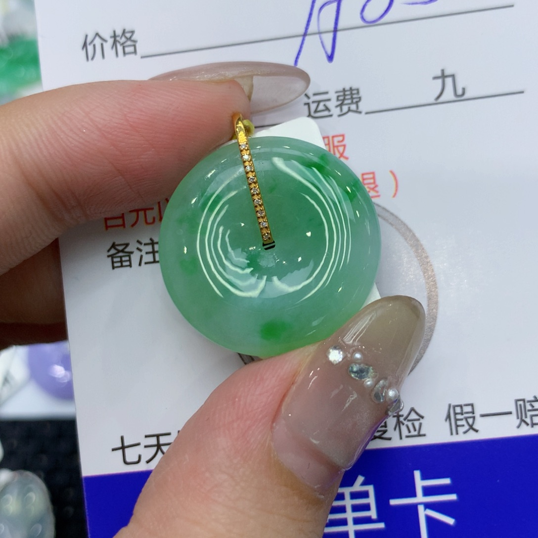 翡翠颈饰18K金镶嵌-122221111