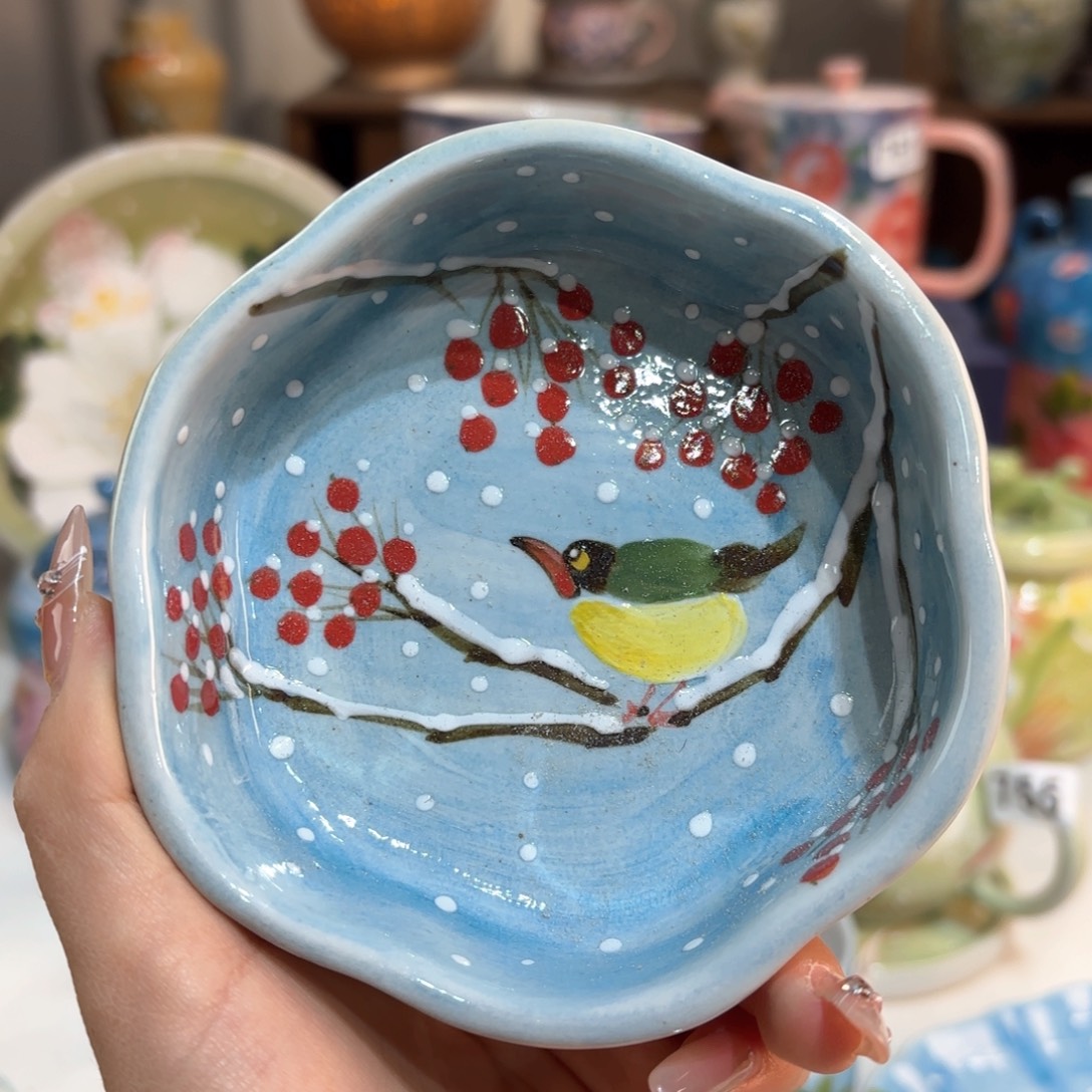 景德镇手绘高温釉下彩陶瓷茶具