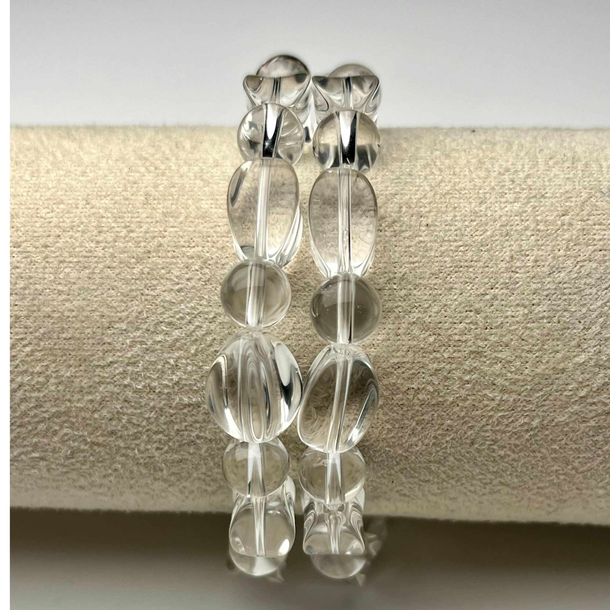 ZBG0451<105矿>扭扭白水晶手串（天然珠宝多样性发其一）