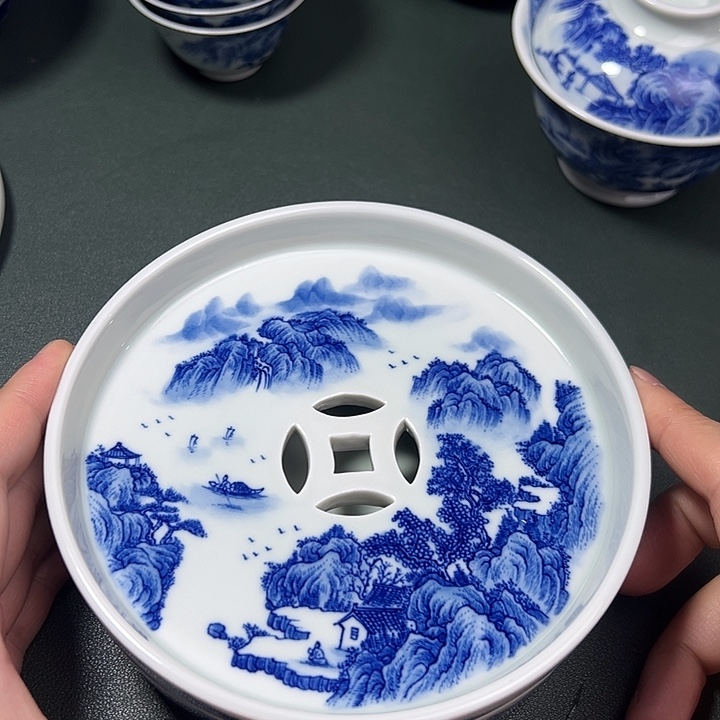 景德镇纯手工手绘柴窑干泡