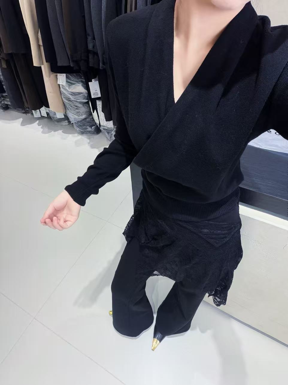 李茹定制女款蕾丝屁帘裤