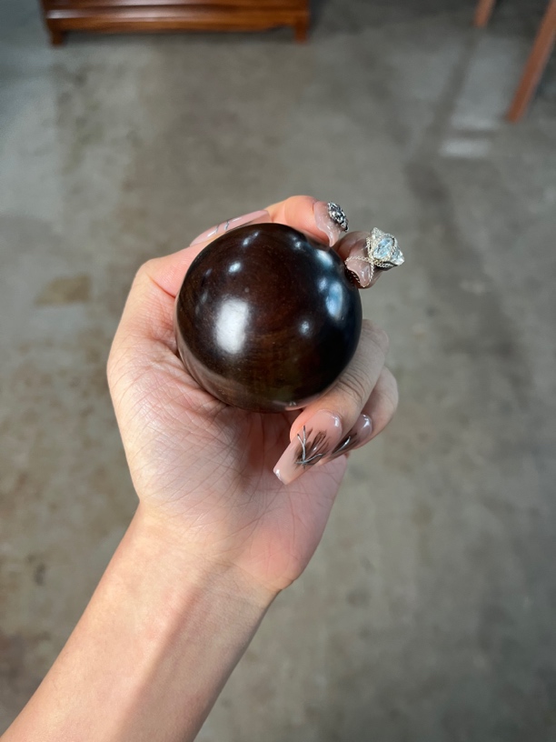 【限量福利】大红酸枝5.0两个手球天然原木木球专业小件颜色